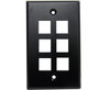 MIG 6 Port Keystone Plate (610-206) Black