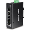 TI-G50 5 Port Hardened Industrial Gigabit DIN-Rail Switch