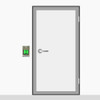 Green Square Push to Exit Button with LED Light NC COM and No Outputs
