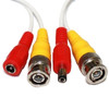 100' CCTV Video and Power Cable BNC 2.1mm White
