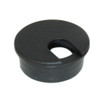 1 3/4" Round Wire Management Grommet with Removable Cover Black