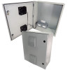 Outdoor Enclosure 24x20x9 Fiberglass NEMA Enclosure Dual Cooling Fans 120 VAC Outlets Vented