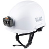 Klein Tools 60146 Safety Helmet Non-Vented-Class E with Rechargeable Headlamp White