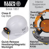 Klein Tools 60107RL Hard Hat Non-vented Cap Style with Rechargeable Headlamp