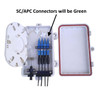 Newtech 552-110 4 Port SC SM/APC Angle Weather Resistant Fiber Termination Box Wall Mount