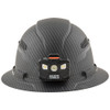 Klein Tools 60347 Hard Hat Premium KARBN™ Pattern Vented Full Brim,Class C LED Lamp