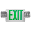 Green Combo Exit Sign Emergency Light Visionis 6 Inch Double Sided 90 Minute Battery Backup UL924 Listed