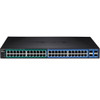 Trendnet TL2-PG484 48-Port Gigabit 24 Port PoE+ Managed Layer 2 Switch 24 Port Gig 4 shared SFP slots 