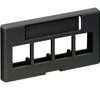  Leviton 49910-SE4 4-Port QuickPort Modular Furniture Faceplate Black