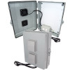 Outdoor Enclosure 14x12x08 Poly ABS Weatherproof NEMA 3X Non Metallic Back Plate Vent Fan AC
