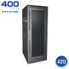 42U 7' Floor Enclosure with Smoked Acrylic Door 23"W x 23"D Knockdown Ships Flat
