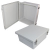 14x12x6 NEMA 4X Fiberglass Weatherproof Enclosure with Quick Release Latches