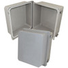 14x12x10 NEMA 4X Fiberglass Weatherproof Enclosure with Quick Release Latches