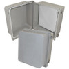 14x12x10 NEMA 4X Fiberglass Weatherproof Enclosure with Blank Aluminum Mounting Plate 