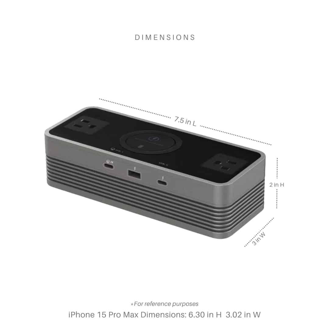 Bittel Q3 Table Top Magnetic Charging Pad with USB-A USB-C Ports and AC ...