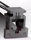 Western Electric wall telephone metal back plate jack 523A for use on