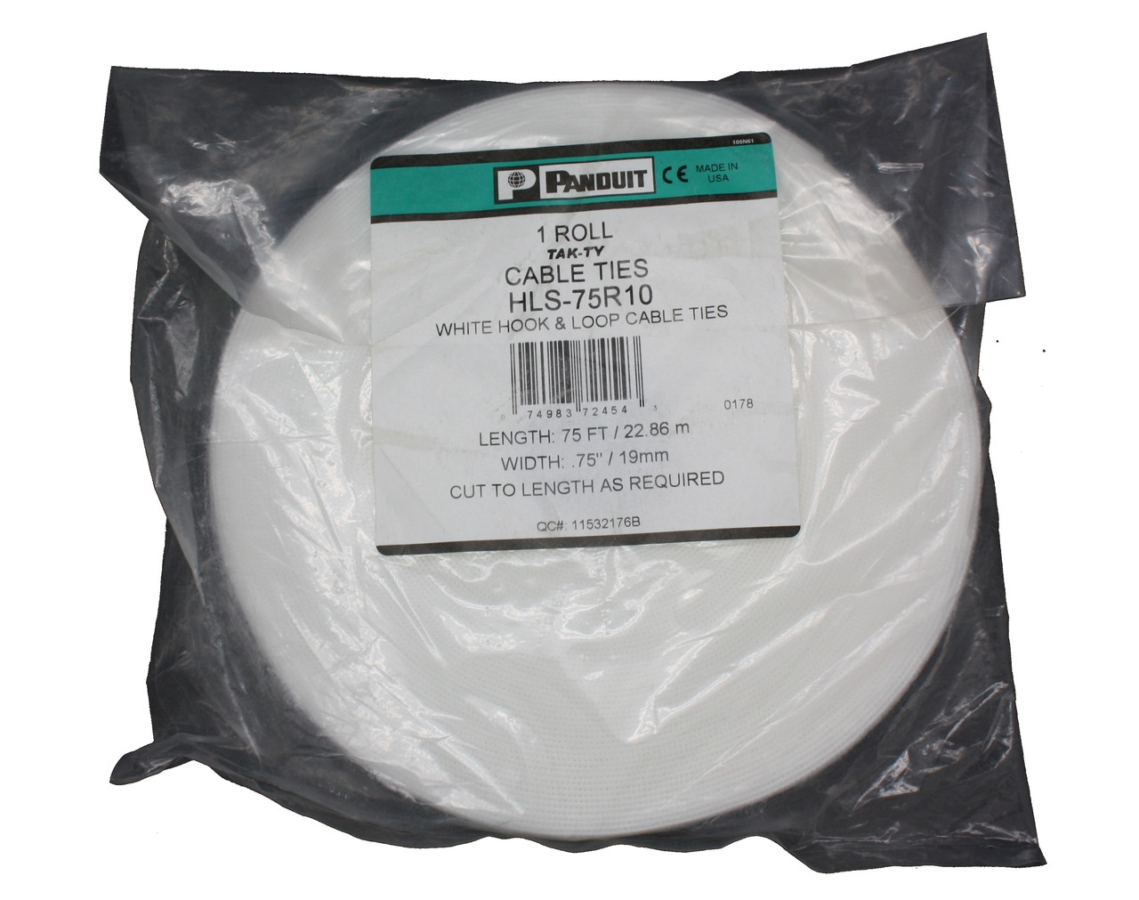 Panduit Klett-Kabelbinder, 10 Stück, 203 Mm Lang, Wiederverwendbar & Lösbar – Schwarz