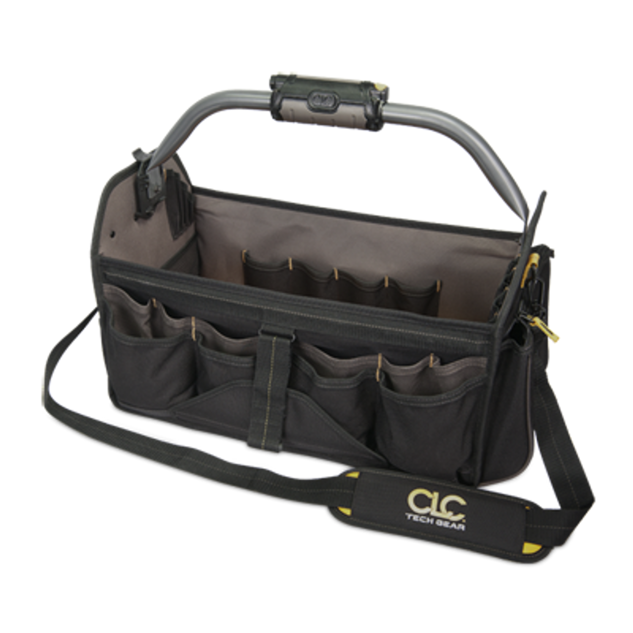 Tech Gear 47 Pocket LED Lighted Handle 18” Open Top Tool Carrier