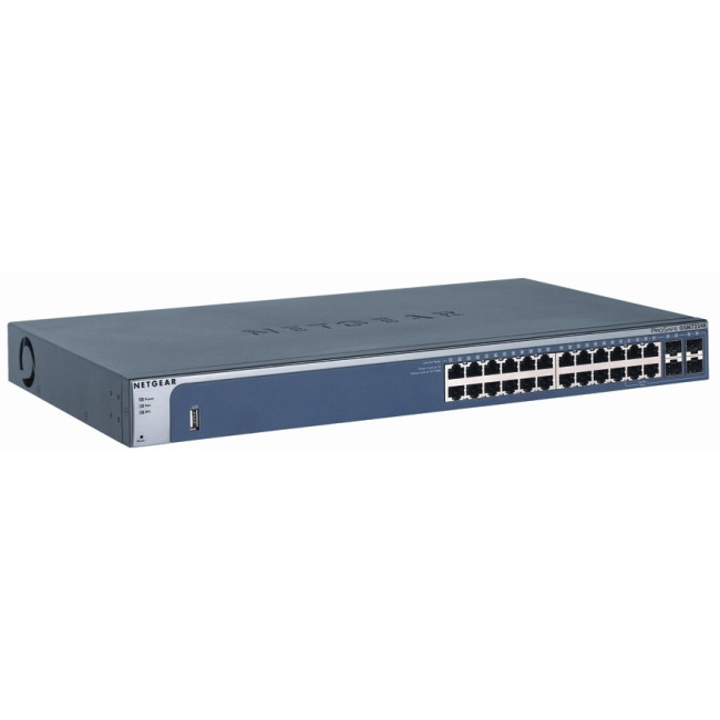 NETGEAR GSM7224P-100AJS ギガビット 24ポート Netgear | GSM7224 | 26 | Port | Rackmount | Gigabit | 4 | SFP