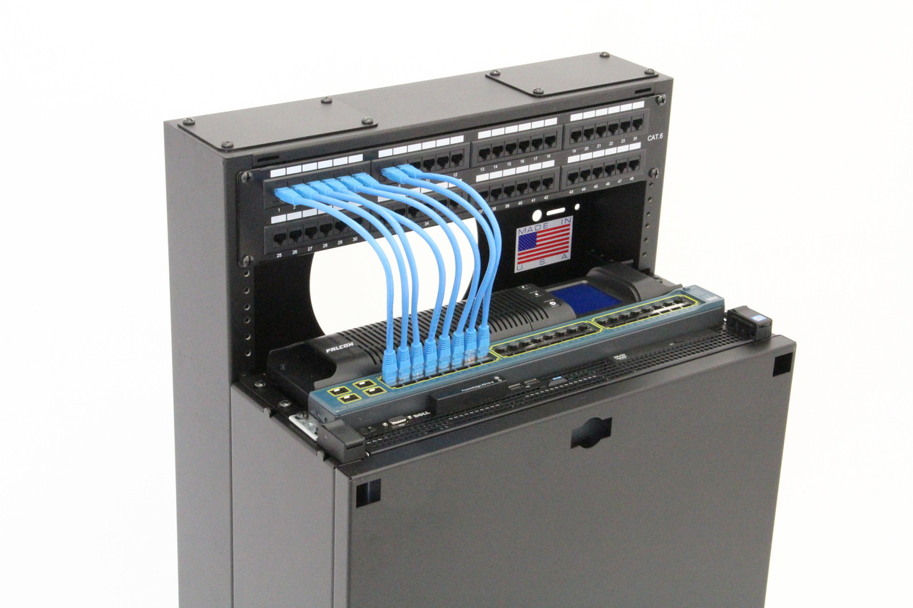 MINIRAQ 10U 6U Vertical + 4U Horizontal Secured Racking System