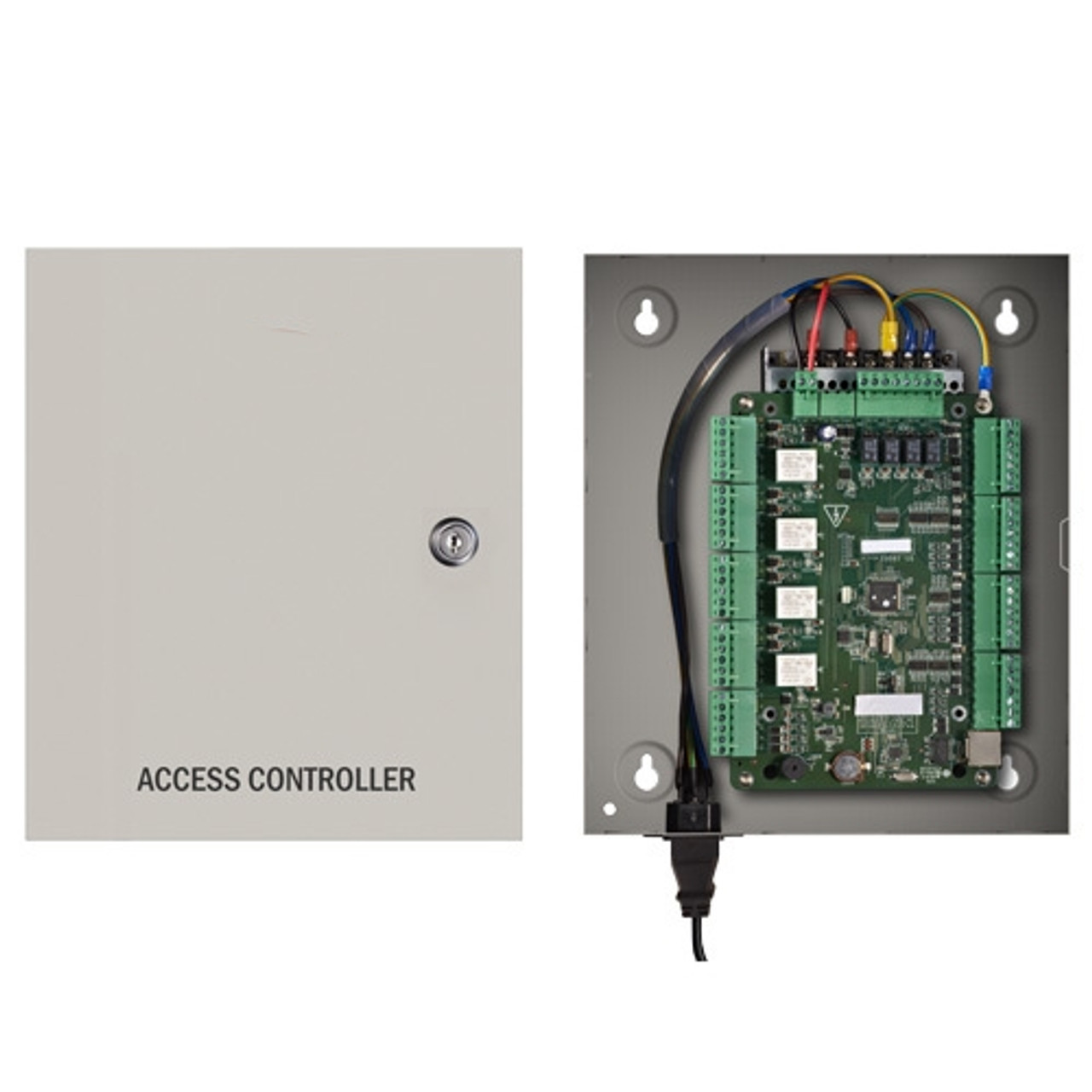 4 Door Access Control Panel Controller Board With Cabinet Tcp Ip