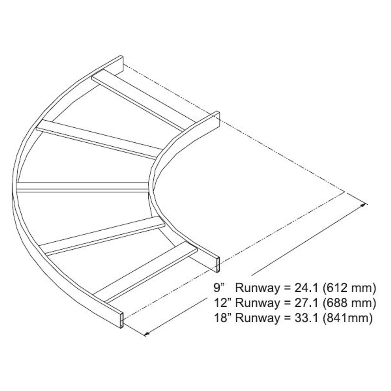 Cable Ladder E-Bend 10822-712