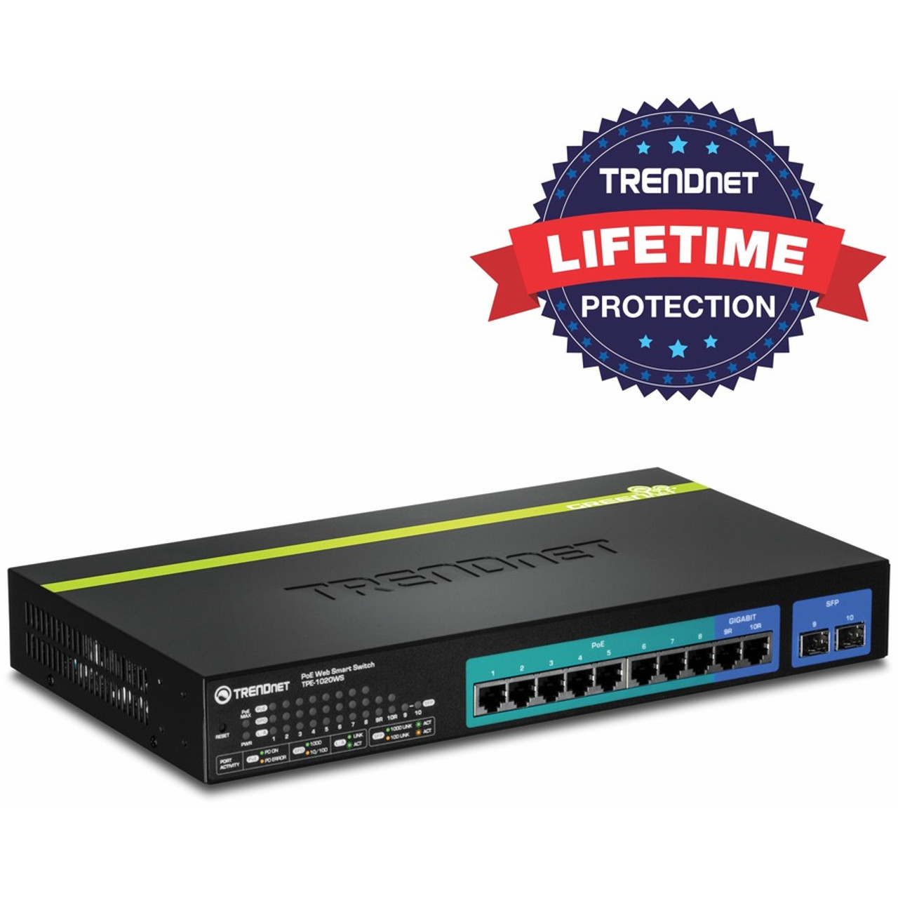 Trendnet | TPE-1020WS | 10-Port | Gigabit | Web | Smart | PoE+