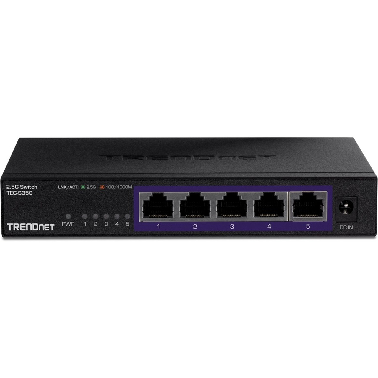 TRENDNET TEG-S350 5-Port Unmanaged 2.5G Switch 5 x 2.5GBASE-T Ports 25Gbps  Switching Capacity Backwards Compatible with 10-100-1000Mbps Fanless