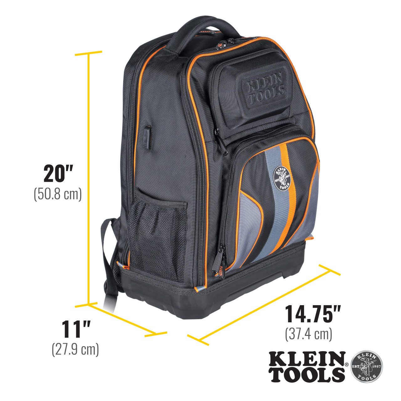 Klein Tools 62805BPTECH 28 Pocket Tradesman Pro XL Tech  Tool Bag Backpack