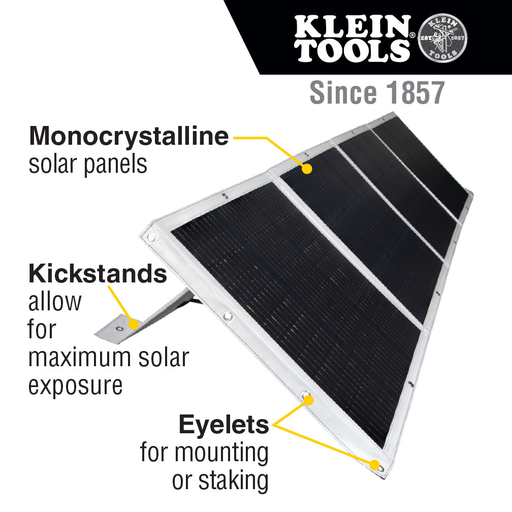 Klein | 29251 | 200W | Portable | Foldable | Solar | Panel | Gangable