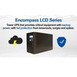 Minuteman Encompass LCD EC1500LCD 1500VA 1350W On Line Rack Tower UPS Sine Wave Minuteman Encompass LCD EC1500LCD 1500VA 1350W On Line Rack Tower UPS Sine Wave