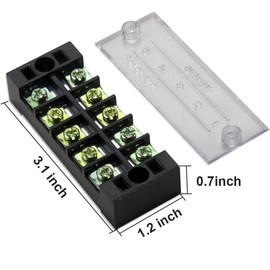 5 Terminal Strip Terminal Block 25 Amps 600 Volts AC DC