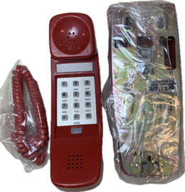 ITT Vintage Red Touch Tone Wall Phone Renewed Volume Control