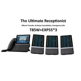 YEALINK SIP-T85W Ultra Business Phone + EXP55 x 3