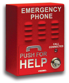 Viking E-1600-IP Red Emergency Telephone Auto Dialer Voice Announcer VOIP