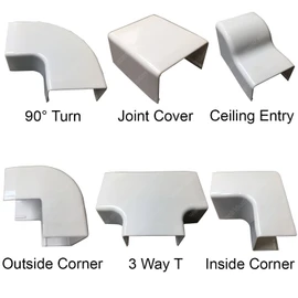 Accessories for 1.9" x 4" x 6' Latching Duct Surface Raceway