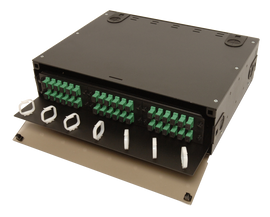 FRM-3RU-6X-TS is a 3 RU 6 Termination Panel 19” or 23” Rack Mount Fiber Distribution Unit