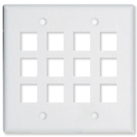310-212DG Dual Gang 12 Port Keystone Plate 310-212DG Dual Gang 12 Port Keystone Plate