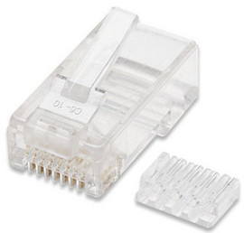 790239 Category 6 Modular 2 Prong Plug RJ45 8P8C with Insert 100