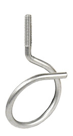 Bridle Ring 4" Loop Size Machine Screw Thread With 1/4-20 Threaded Leg
