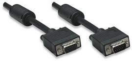 10' SVGA Monitor Cable HD15 Male to HD15 Female with Ferrite Cores