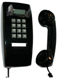 255400-VBA-20M Cortelco 2554 Black Basic Wall Phone