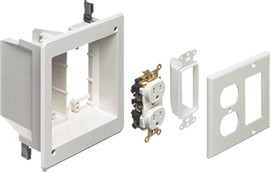 TVBR505K Recessed TV Box 2 Gang Power Low Voltage Complete Kit