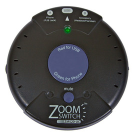 ZMS20-UC ZoomSwitch USB Headset Switch Use Your Phone Headset on Your Computer