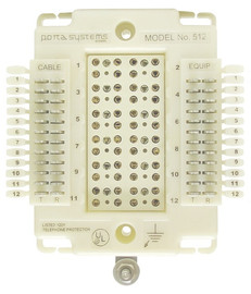 512 12 pair primary protector with 7AB0 solid state protectors