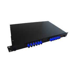 12 Port Rack Mount Fiber Enclosure Pre-Loaded with SC SM Connectors