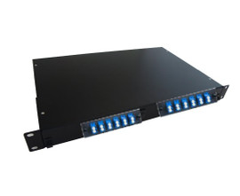 24 Port Rack Mount Fiber Enclosure Pre-Loaded with LC SM Connectors