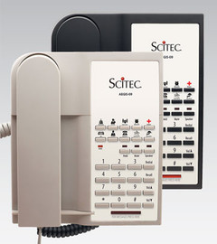 Scitec Aegis-10S-09 Single Line Speakerphone Hotel Phone 10 Button Black 98102