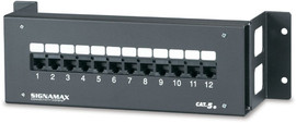 12 Port High Density Category 5E Wall Mount Patch Panel