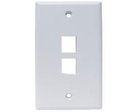MIG 2 Port Keystone Plate White
